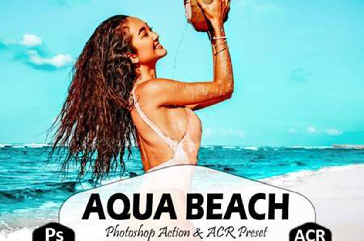 10 Aqua Beach Photoshop Actions and ACR 4453672