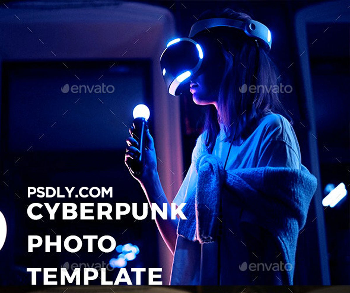 Cyberpunk Photoshop Template V2 27643757