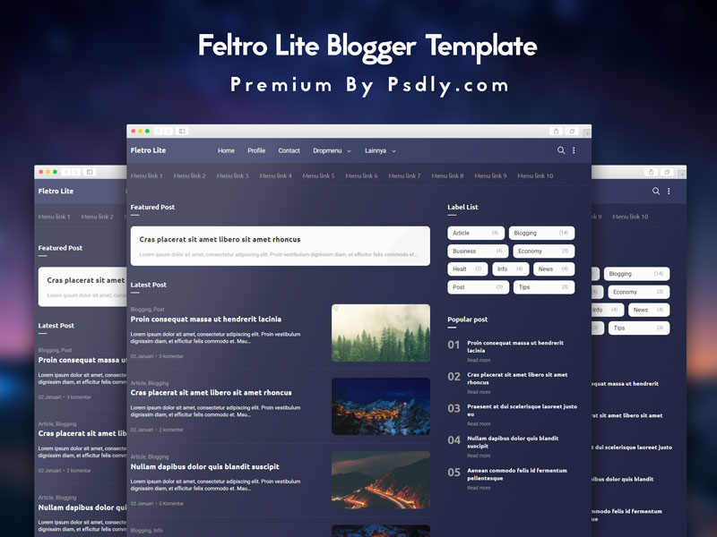 Fletro Lite Responsive Blogger Template Premium Free 2020 2 Feltro Litel Blogger Template Premium Version Free Download