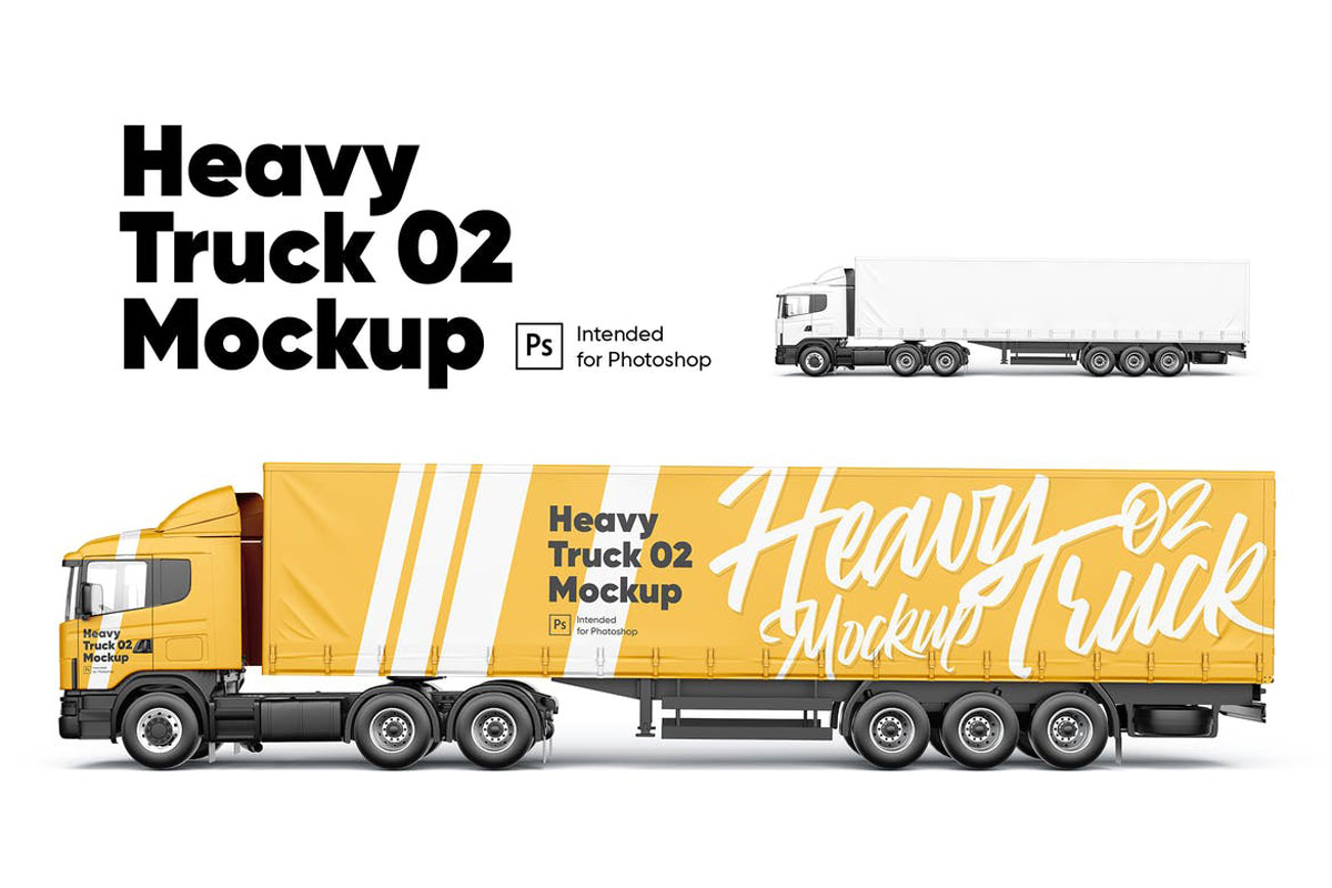 Heavy Truck 02 Mockup