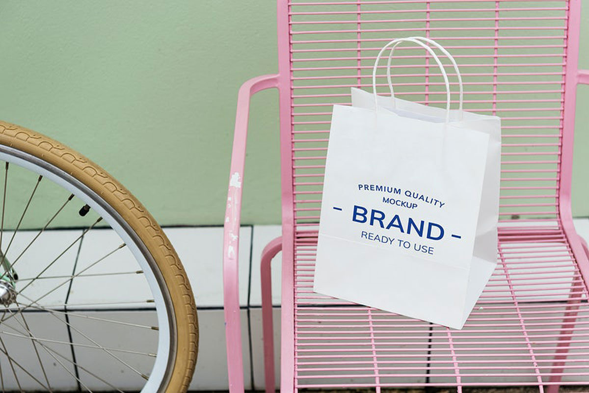 Mockup design space on a shopping bag - 296026