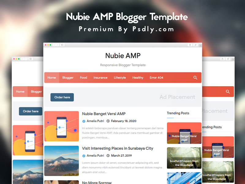 Nubie Banget Pro AMP Blogger Template