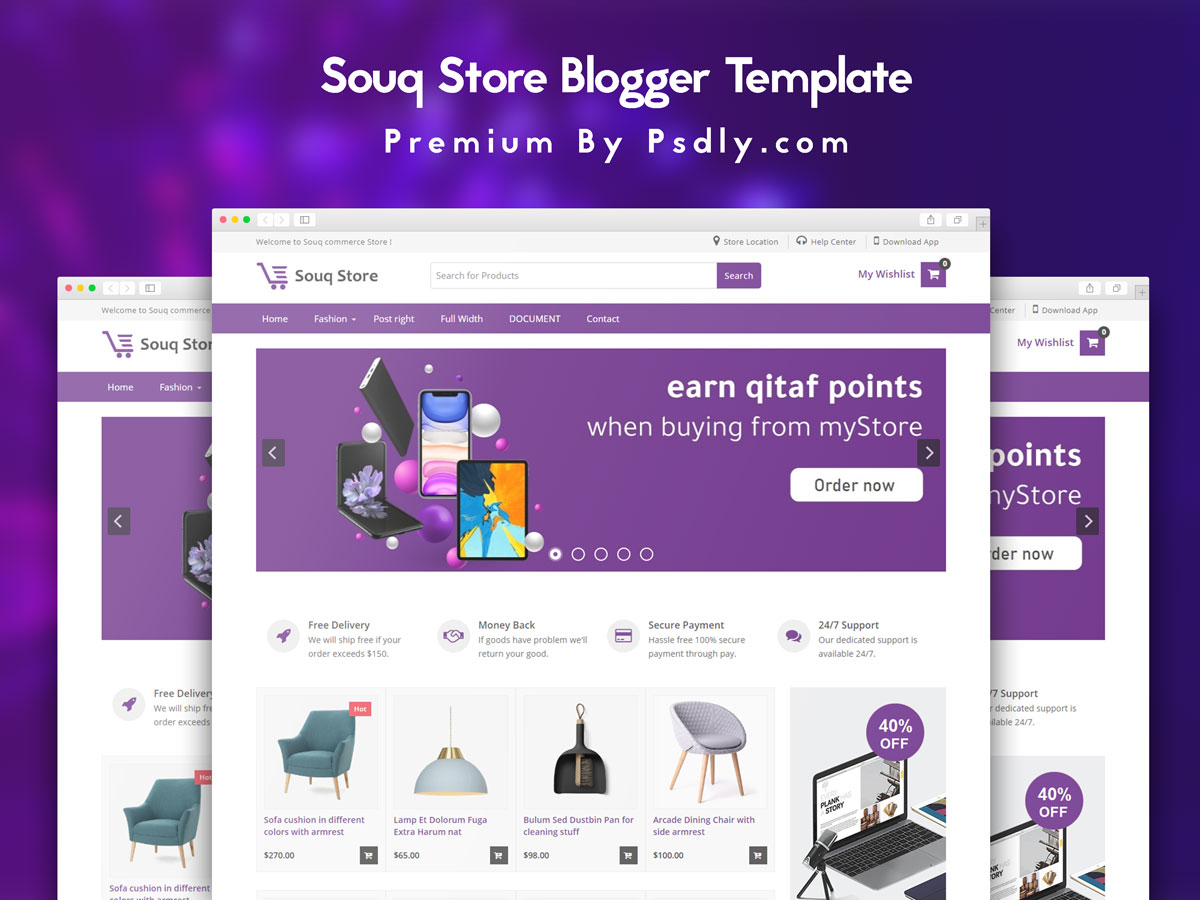 Souq Store Blogger Template Premium Free