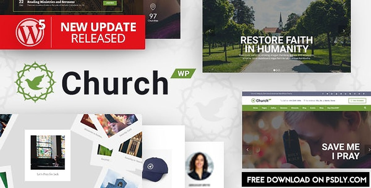ThemeForest - ChurchWP v1.9.3 - A Contemporary WordPress Theme for Churches - 19128148