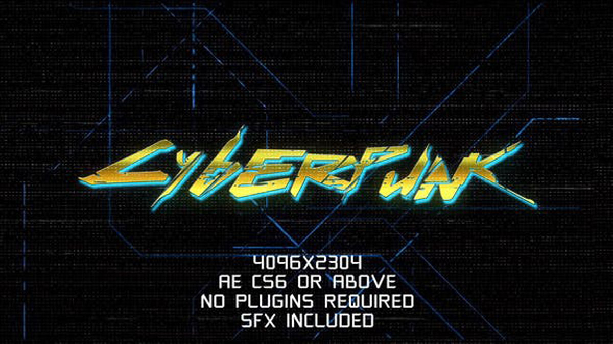 Videohive 4k Cyberpunk Logo 27772746