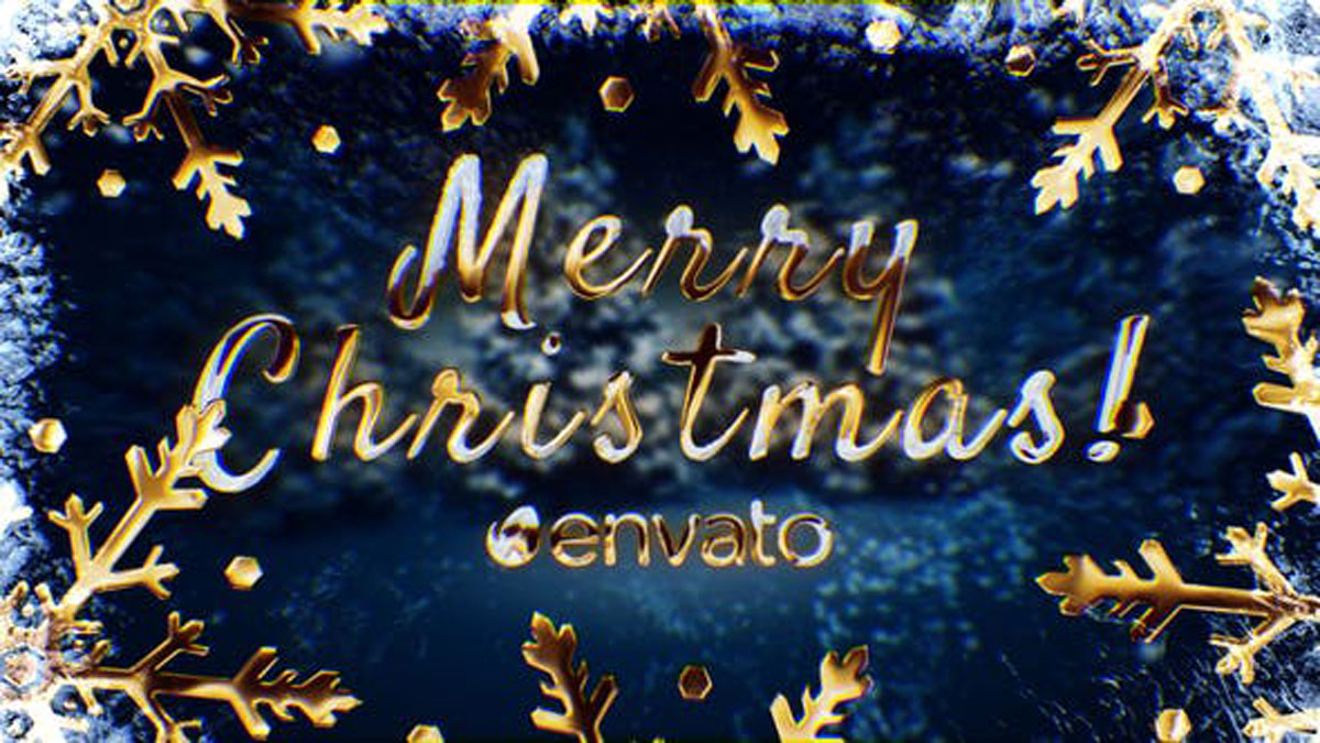 Videohive Golden Christmas Wishes with Magic Particles 25114567