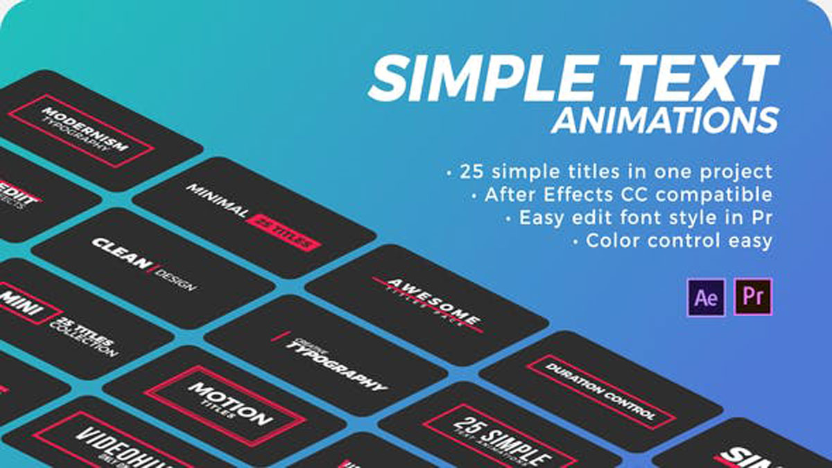 Videohive Simple Motion Text Premiere Pro 27734290