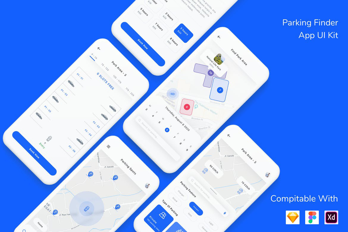 Parking Finder App UI Kit