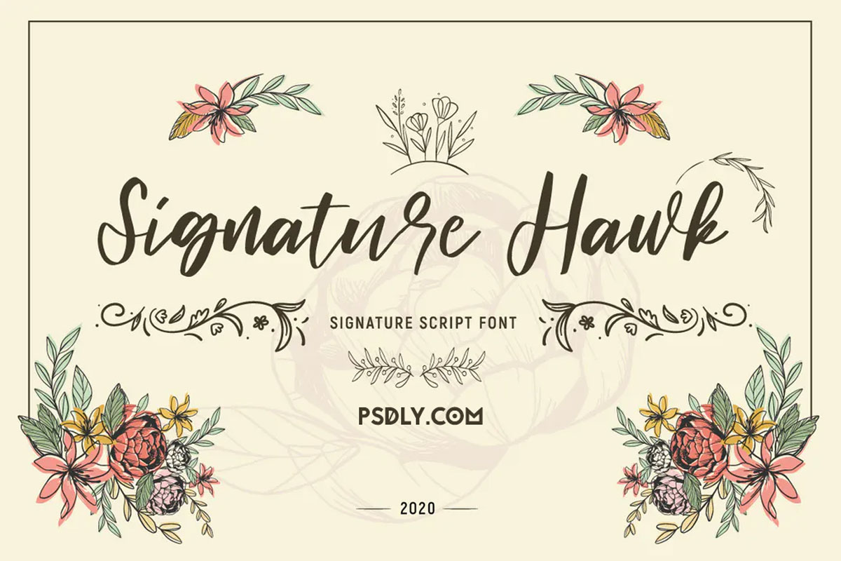 Signature Hawk - Script Font