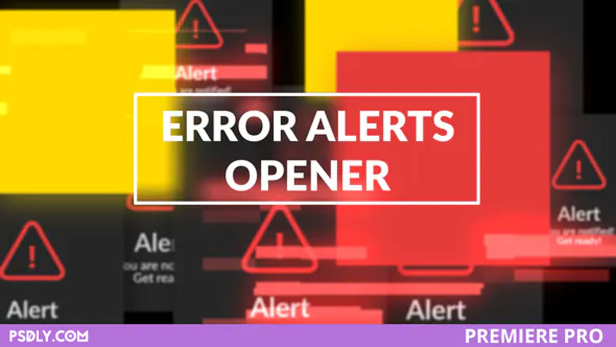 Videohive Error Messages Glitch Opener for Premiere 27911997