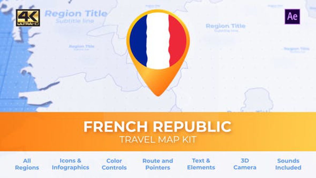 Videohive France Map French Republic Travel Map 28123792