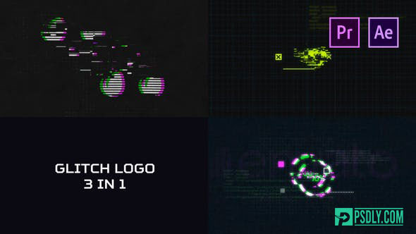 Videohive Glitch Logo Pack 27592033
