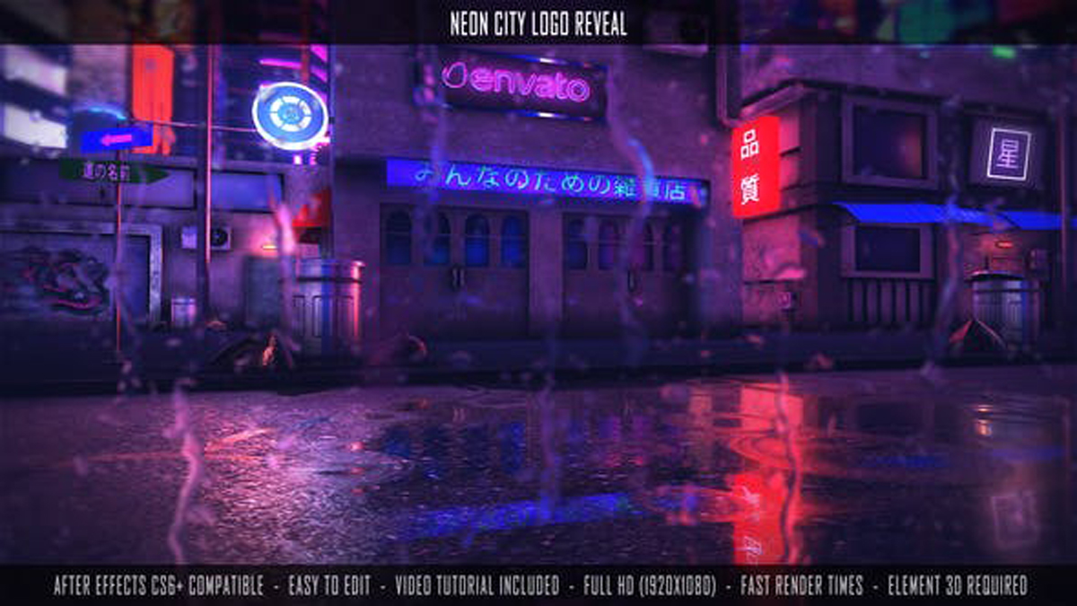 Videohive Neon City Logo Reveal 27877026