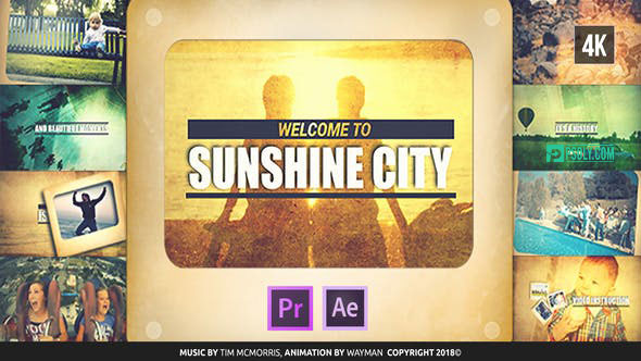 Videohive Vintage Slideshow Sunshine City 23068985