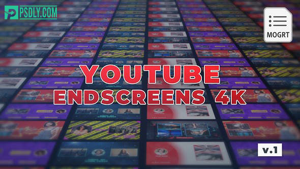 Videohive YouTube EndScreens 4K v.1 MOGRT 28168488
