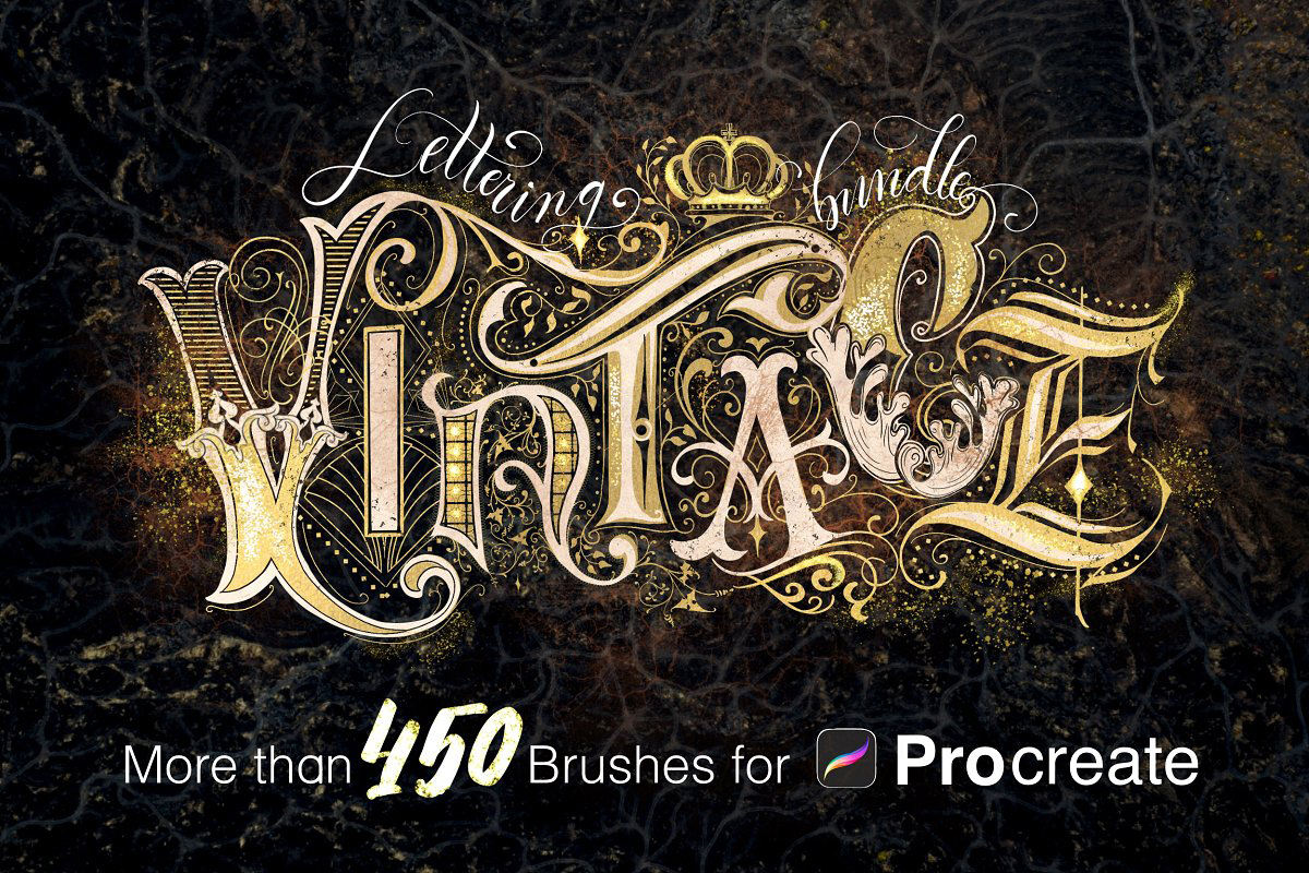 Vintage Lettering Bundle 4923868