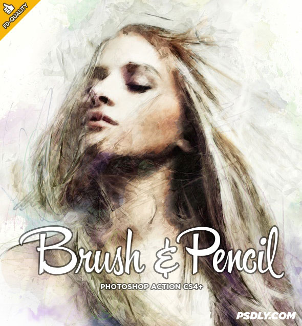 GraphicRiver Pencil & Brush CS4+ Photoshop Action 28301610