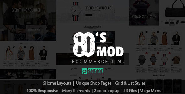 ThemeForest 80's v1.0 Vintage Retro Styled Ecommerce Template 17645468