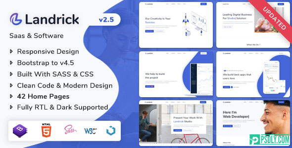 ThemeForest Landrick Saas & Software Landing Page Template [ v2.5.1 ] 24438577