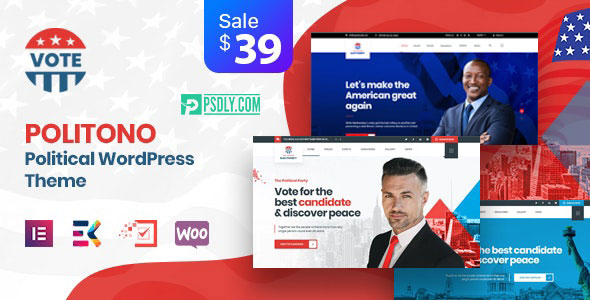 ThemeForest Politono v1.5 Political Election Campaign WordPress Theme 25544443