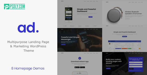 ThemeForest Product Landing Page WordPress Theme Advent v1.3.5 18872302