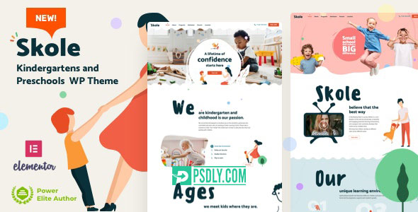 ThemeForest Skole v2.2 School Kindergarten WordPress Elementor 26875770
