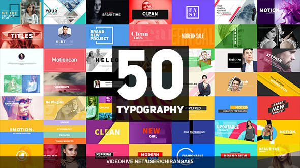 Videohive 50 Typography 21081083