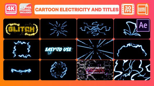 Videohive Cartoon Electricity And Titles | After Effects 28451613