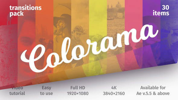 Videohive Colorful Transitions - Transitions Pack 21382230