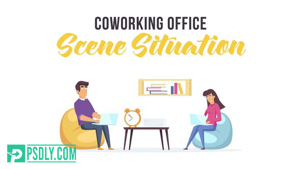 Videohive Coworking office – Scene Situation 28479190