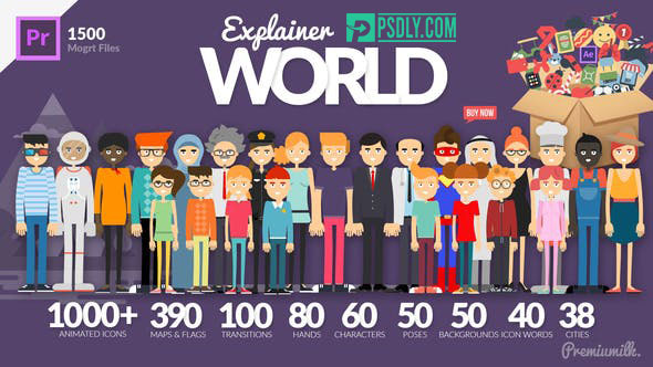 Videohive Explainer World Essential Graphics Mogrt 22143852