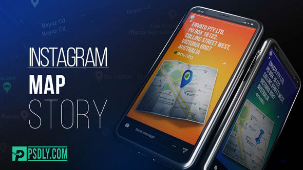 Videohive Instagram Map Story 27504103