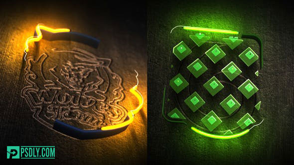 Videohive Neon Wood Logo Reveal 25295736