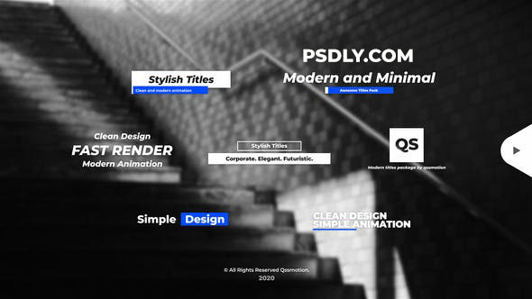 Videohive Stylish and Minimal Titles Pack For After Effects 28448310