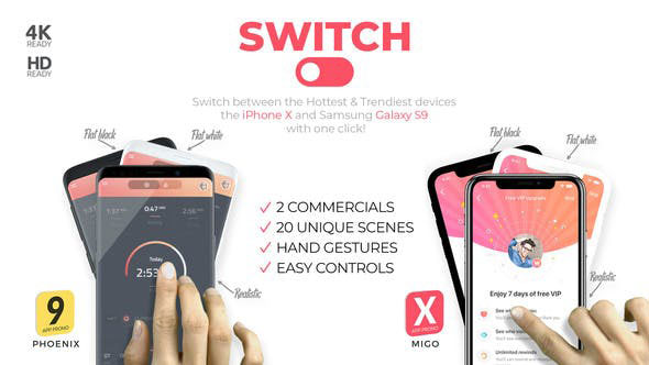 Videohive Switch: phoneX & s9 App Promo 21588746