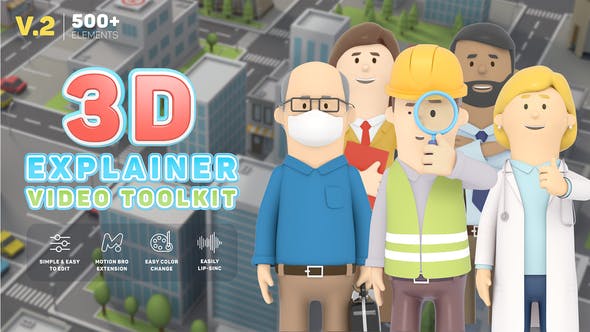 Videohive 3D Characters Explainer Toolkit V2 26491556