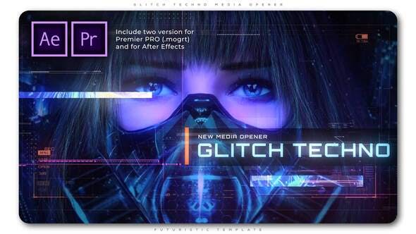 Videohive Glitch Techno Media Opener 28907727