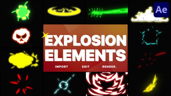 Videohive Explosion Elements After Effects 29001474