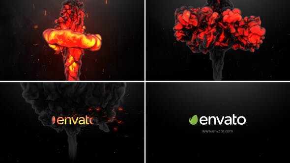 Videohive Fire With Smoke Collision Logo Reveal 27481770