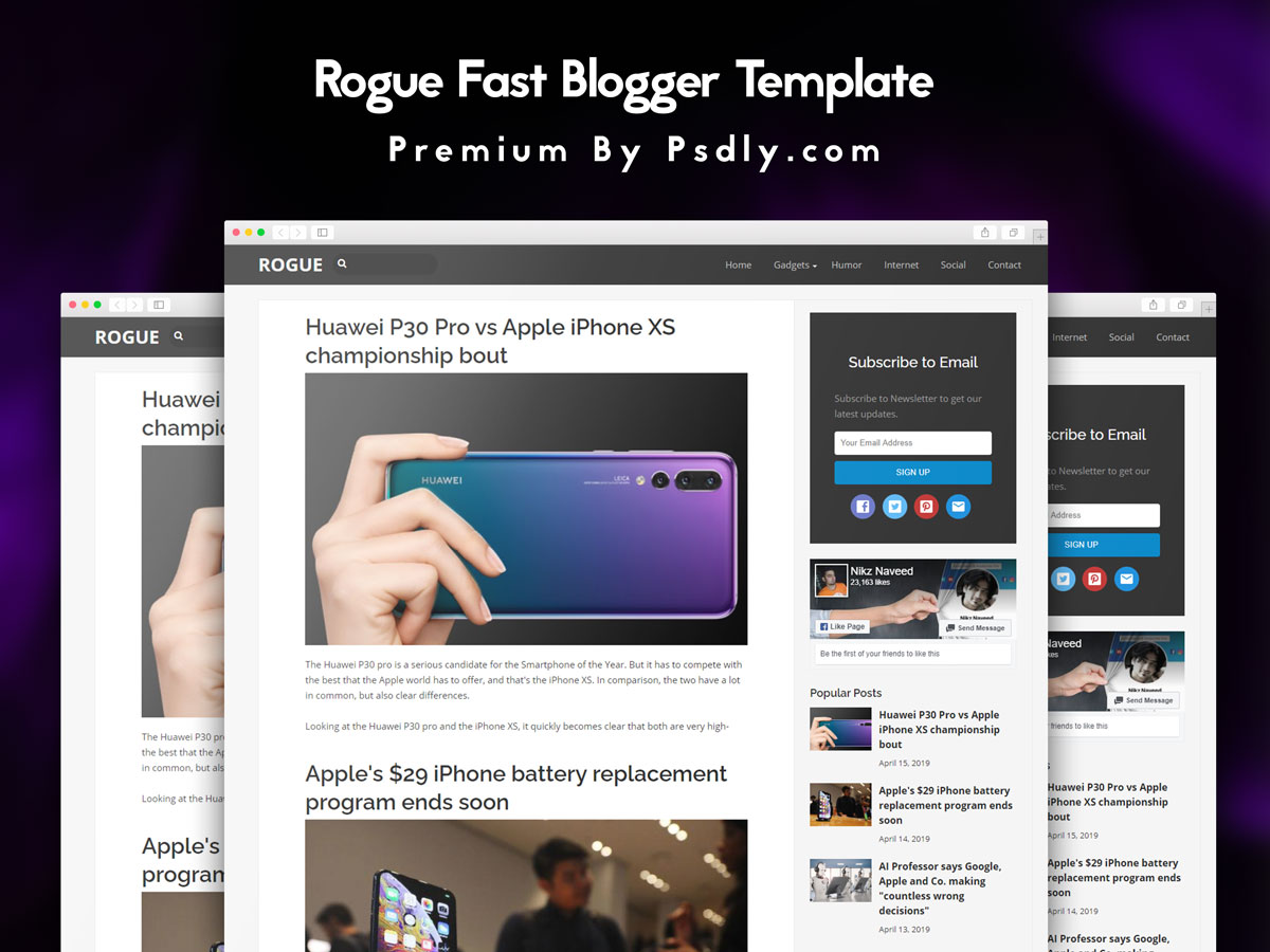 Rogue Fast Blogger Template