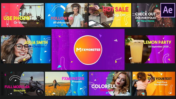 Videohive Colorful Slideshow After Effects 28828314