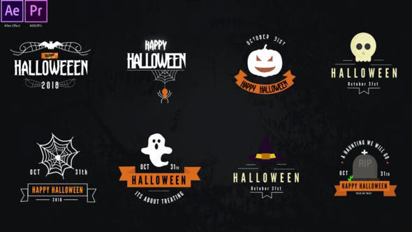 Videohive Halloween Titles Pack 28847017