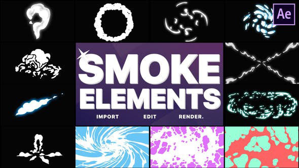 Videohive Smoke Elements Pack 06 After Effects 28790510