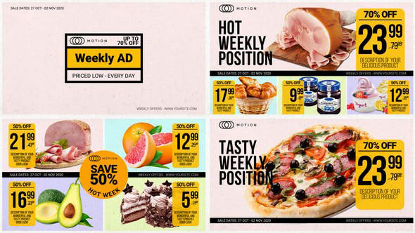 Videohive Weekly Ad Food Online Promo 28882684