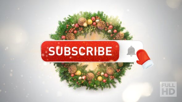 Videohive Youtube Subscribe Button Christmas Edition 23018956