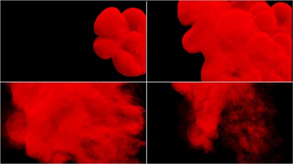 Videohive Red Smoke Flow 22998289