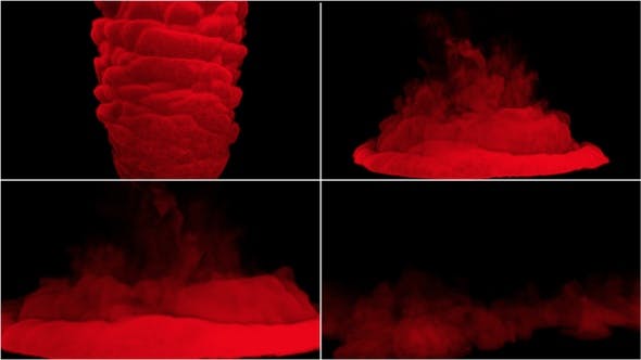 Videohive Red Smoke Falling Down 22996947