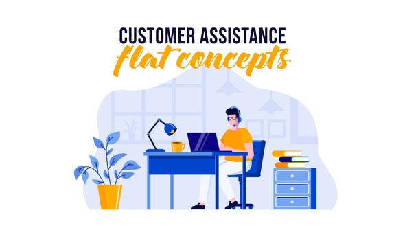 Videohive Customer assistance - Flat Concept 29529570