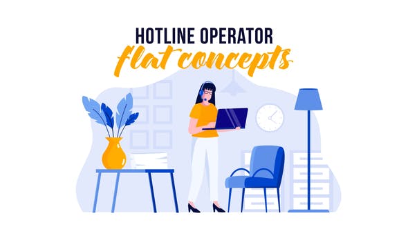 Videohive Hotline operator - Flat Concept 29529655