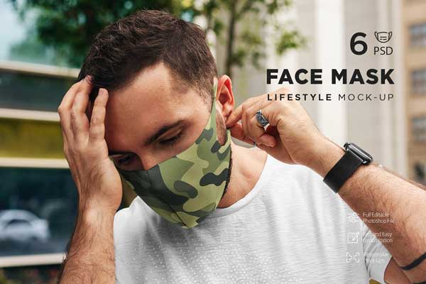 Face Mask MockUp Lifestyle 2